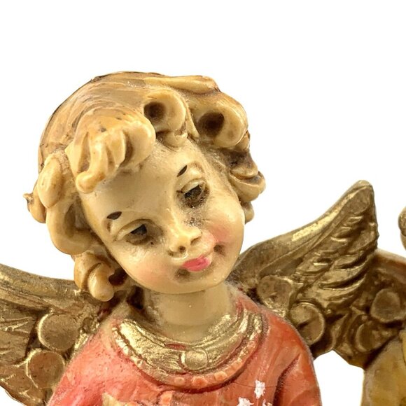 Italy Barefoot Angels with Baby Jesus Italy Figurine Christmas Decor 3" Italy 40 - Picture 9 of 10